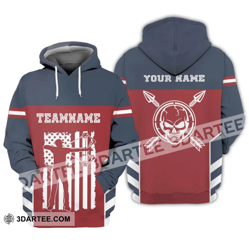 Unisex Shirt - Custom Name America Archery Hoodie / S T-Shirt