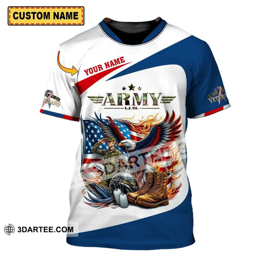 Unisex Shirt - Custom Name America Army T-Shirt