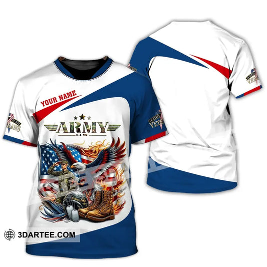 Unisex Shirt - Custom Name America Army T-Shirt / S T-Shirt