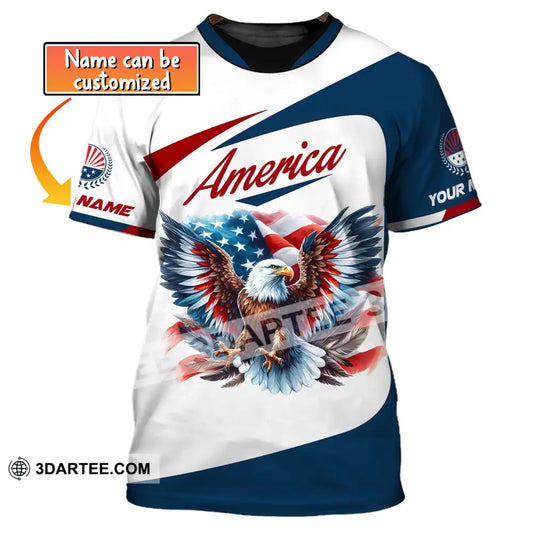 Unisex Shirt Custom Name American Eagle America Lover T-Shirt