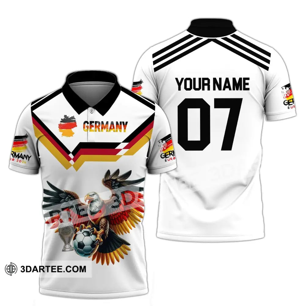 Unisex Shirt - Custom Name And Number 2024 Euro Cup Germany Team Polo / S T-Shirt