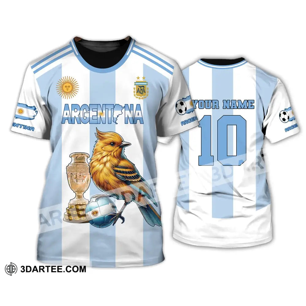 Unisex Shirt Custom Name And Number Argentina Euro 2024 Football Polo Long Sleeve T-Shirt / S