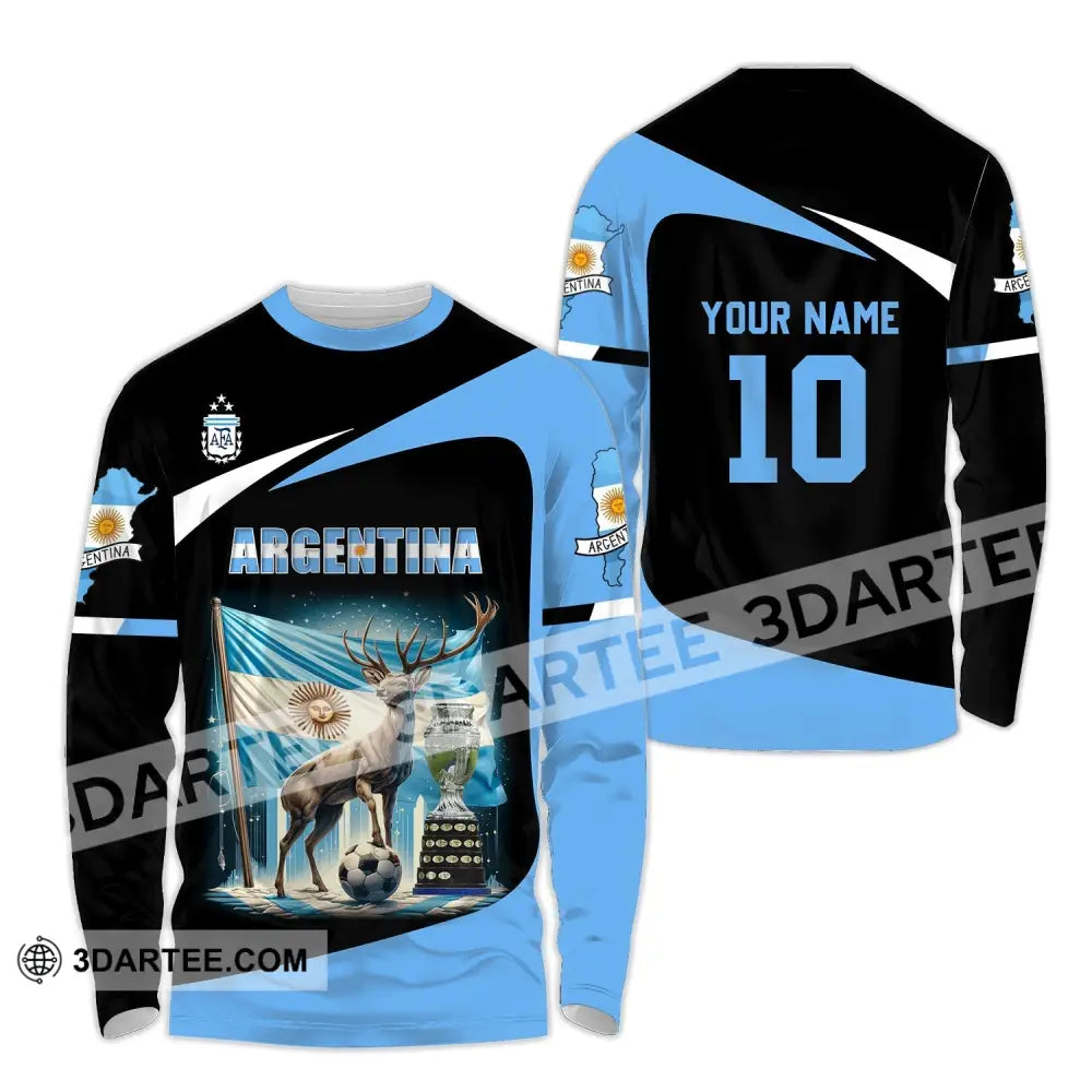 Unisex Shirt - Custom Name And Number Argentina National Team Lover Long Sleeve / S T-Shirt