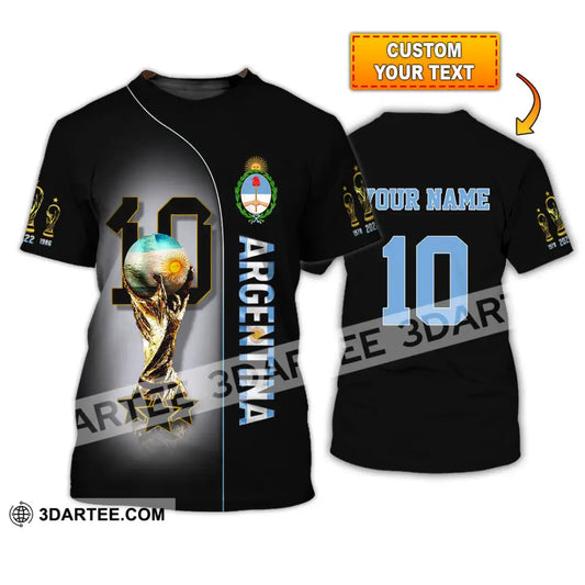 Unisex Shirt Custom Name And Number Argentina T-Shirt Lover Gift T-Shirt