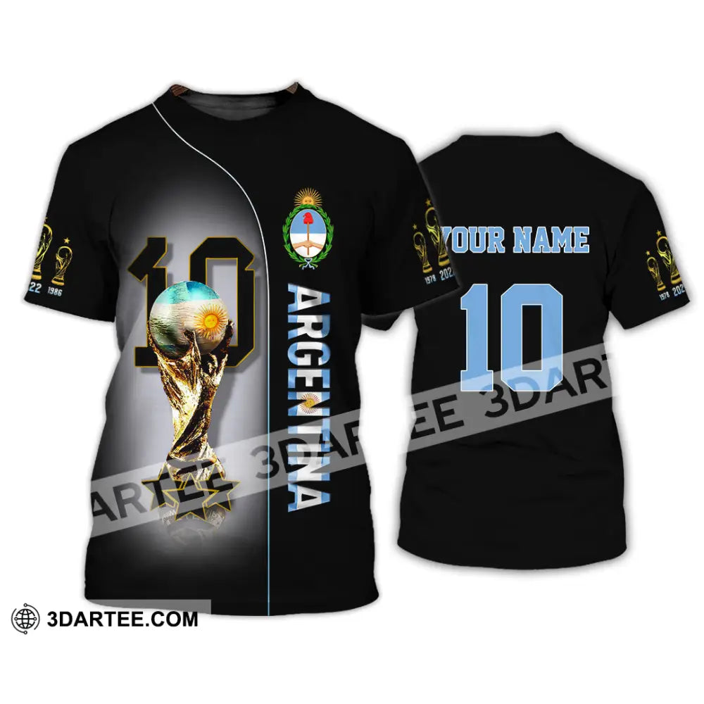 Unisex Shirt Custom Name And Number Argentina T-Shirt Lover Gift / S T-Shirt