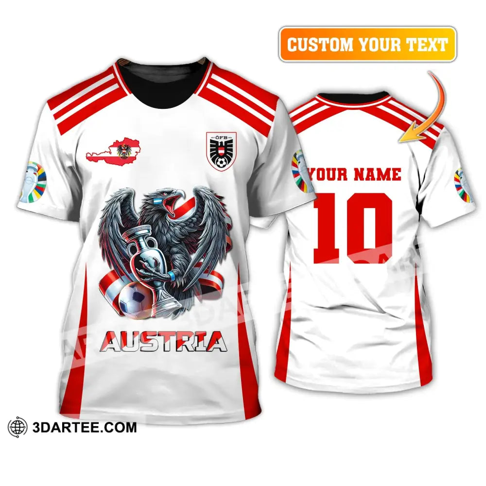 Unisex Shirt Custom Name And Number Austria Football Euro 2024 Polo Long Sleeve T-Shirt