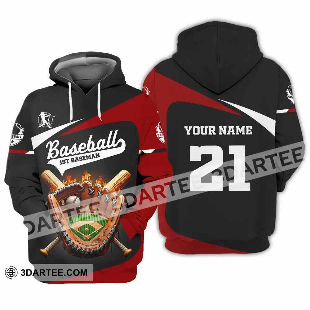 Unisex Shirt Custom Name And Number Baseball Love T-Shirt Hoodie / S T-Shirt