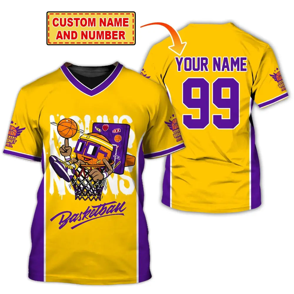 Unisex Shirt Custom Name And Number Basketball Club Uniform Hoodie T-Shirt