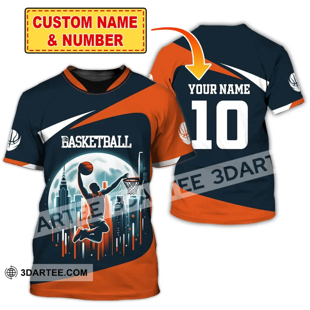 Unisex Shirt Custom Name And Number Basketball Club Uniform Hoodie T-Shirt