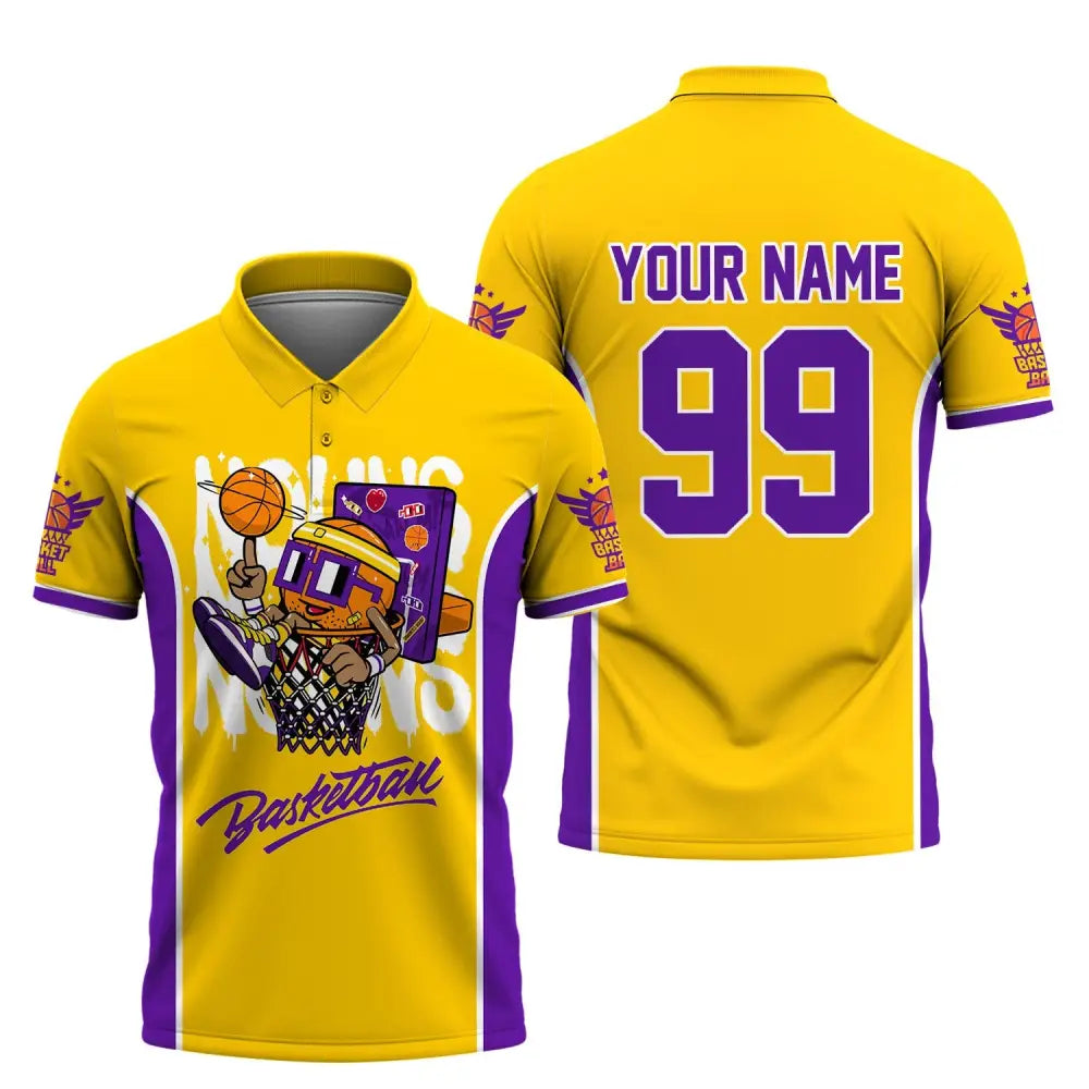 Unisex Shirt Custom Name And Number Basketball Club Uniform Hoodie T-Shirt Polo / S