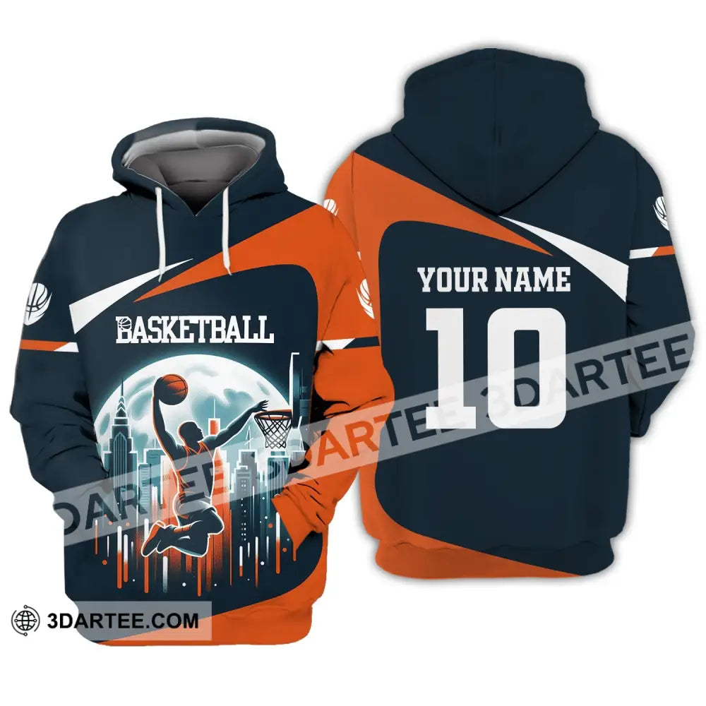 Unisex Shirt Custom Name And Number Basketball Club Uniform Hoodie T-Shirt / S