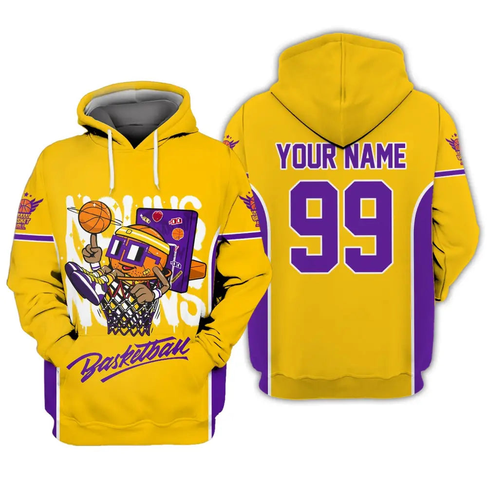 Unisex Shirt Custom Name And Number Basketball Club Uniform Hoodie T-Shirt / S