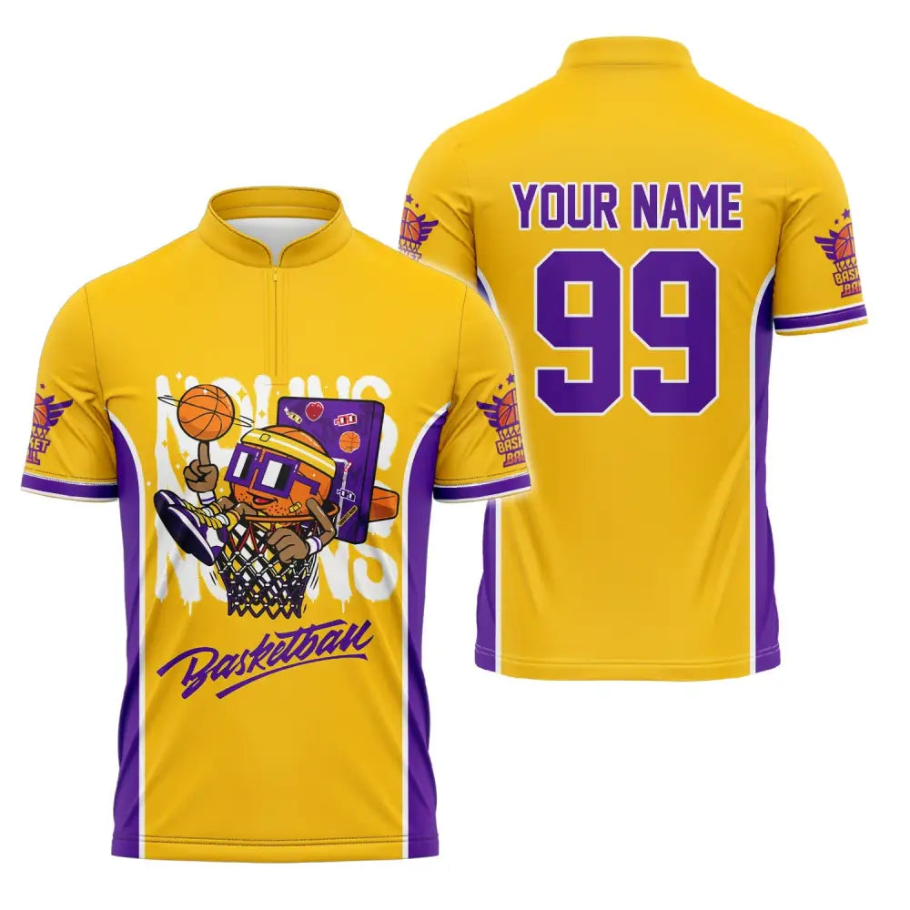 Unisex Shirt Custom Name And Number Basketball Club Uniform Hoodie T-Shirt Zipper Polo / S