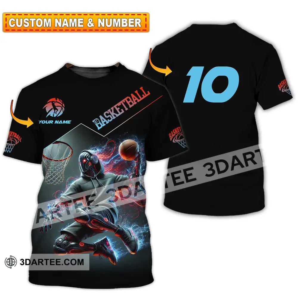 Unisex Shirt Custom Name And Number Basketball Love T-Shirt T-Shirt