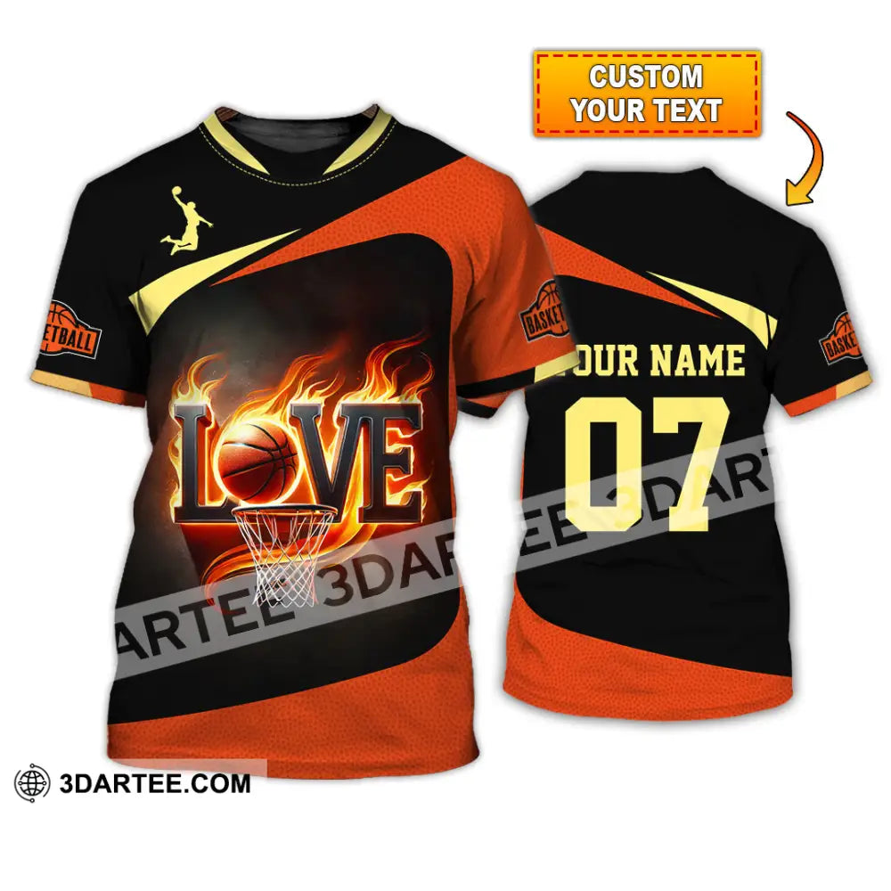 Unisex Shirt Custom Name And Number Basketball Lover Gift T-Shirt