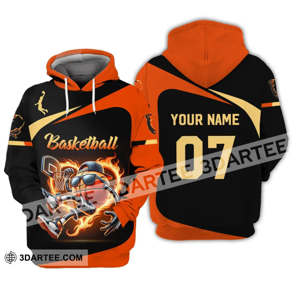 Unisex Shirt Custom Name And Number Basketball Polo Long Sleeve Gift Hoodie / S T-Shirt