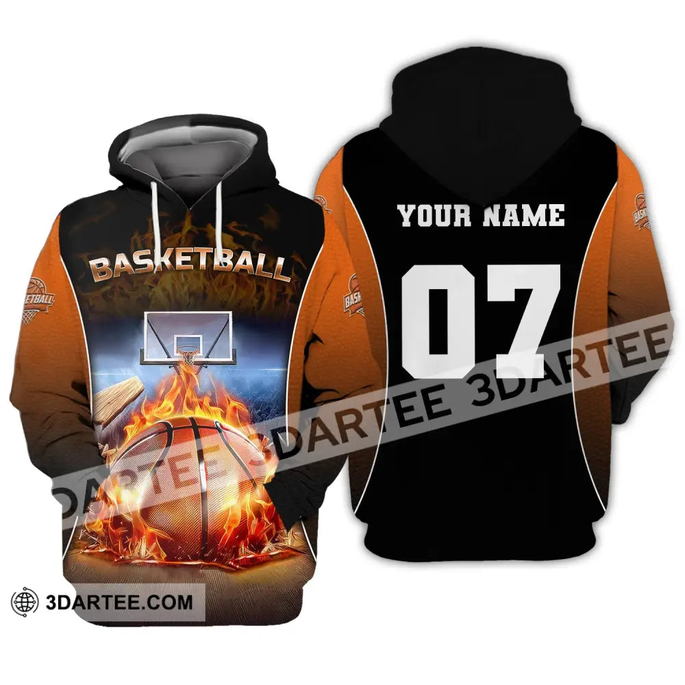 Unisex Shirt Custom Name And Number Basketball T-Shirt Gift For Player Hoodie / S