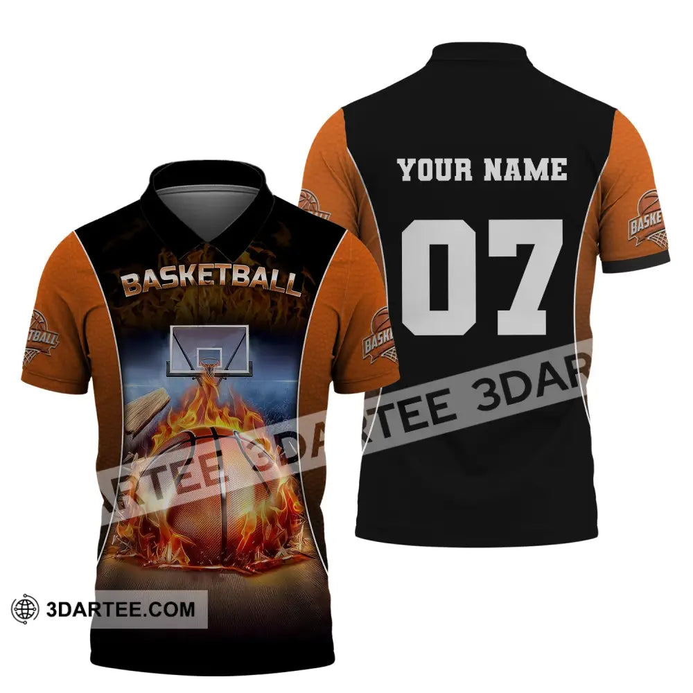 Unisex Shirt Custom Name And Number Basketball T-Shirt Gift For Player Polo / S