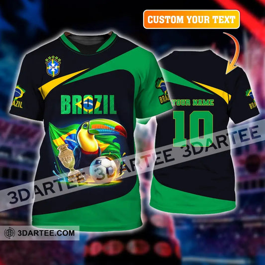 Unisex Shirt Custom Name And Number Brazil Football Euro 2024 Polo Long Sleeve T-Shirt