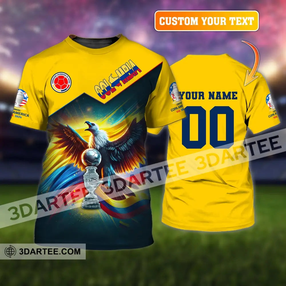 Unisex Shirt Custom Name And Number Colombia Football Euro 2024 Polo Long Sleeve T-Shirt