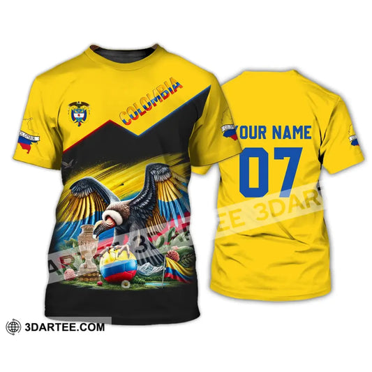 Unisex Shirt - Custom Name And Number Colombia National Team Cup T-Shirt / S T-Shirt