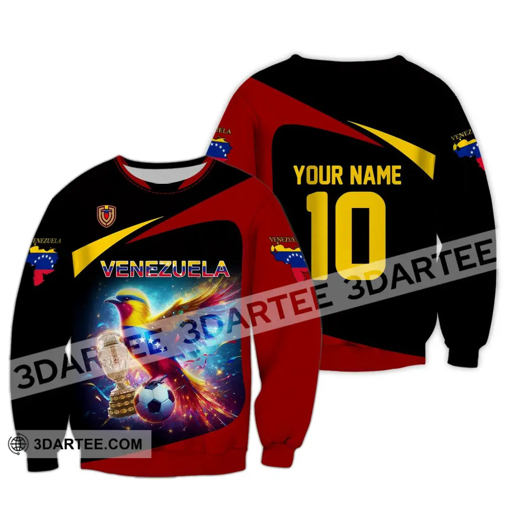 Unisex Shirt - Custom Name And Number Copa 2024 Cup Sport Venezuela Team Long Sleeve / S T-Shirt