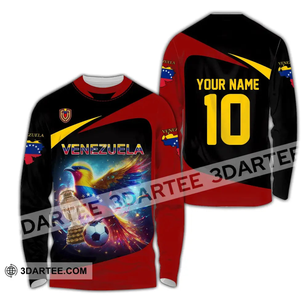 Unisex Shirt - Custom Name And Number Copa 2024 Cup Sport Venezuela Team Long Sleeve / S T-Shirt