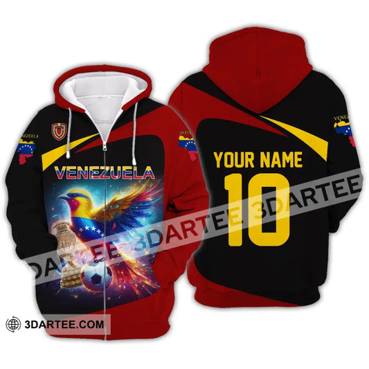 Unisex Shirt - Custom Name And Number Copa 2024 Cup Sport Venezuela Team Zipper Hoodie / S T-Shirt