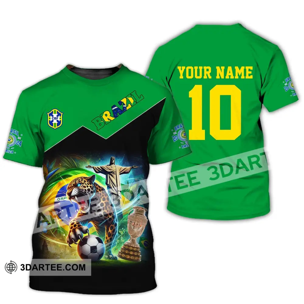 Unisex Shirt - Custom Name And Number Copa 2024 Sport Brazil Team T-Shirt / S T-Shirt