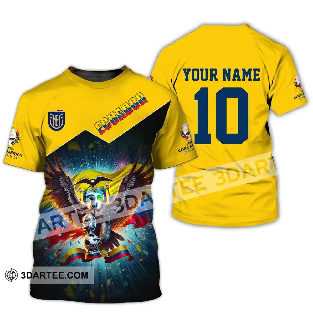 Unisex Shirt - Custom Name And Number Copa 2024 Sport Ecuador Team T-Shirt / S T-Shirt