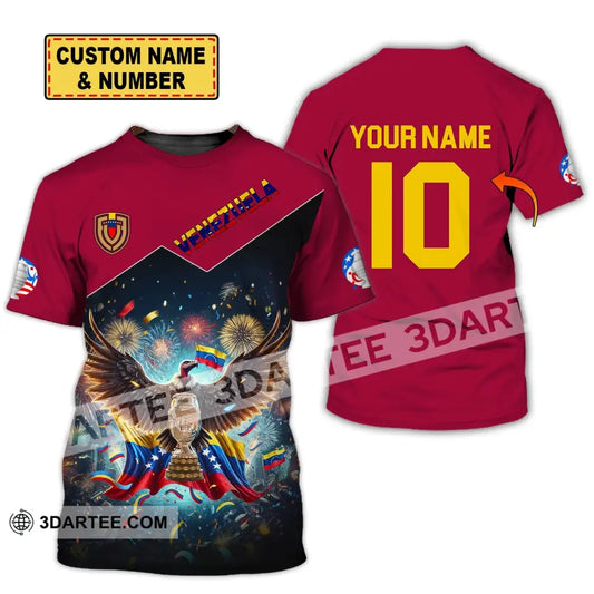 Unisex Shirt - Custom Name And Number Copa 2024 Sport Venezuela Team T-Shirt