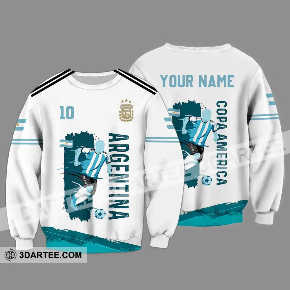 Unisex Shirt - Custom Name And Number Copa America Shirt Argentina - Long Sleeve / S - T-shirt