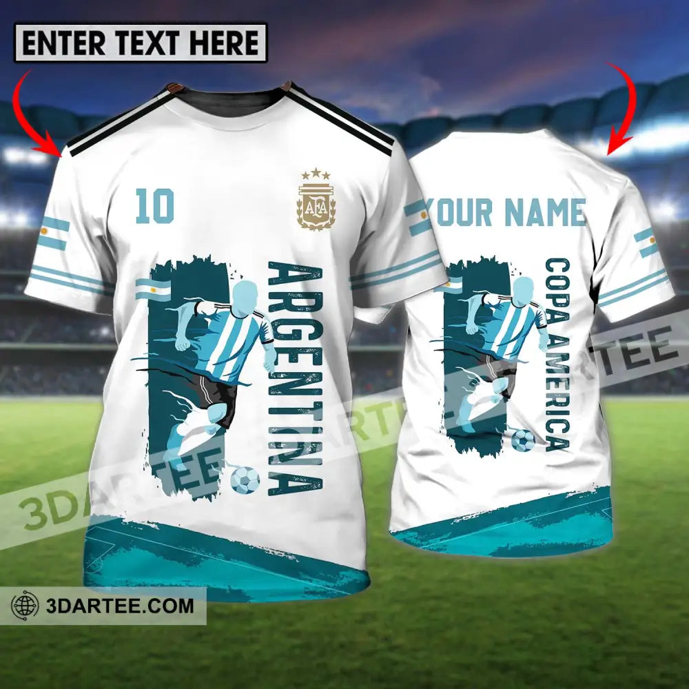 Unisex Shirt - Custom Name And Number Copa America Shirt Argentina - T-shirt