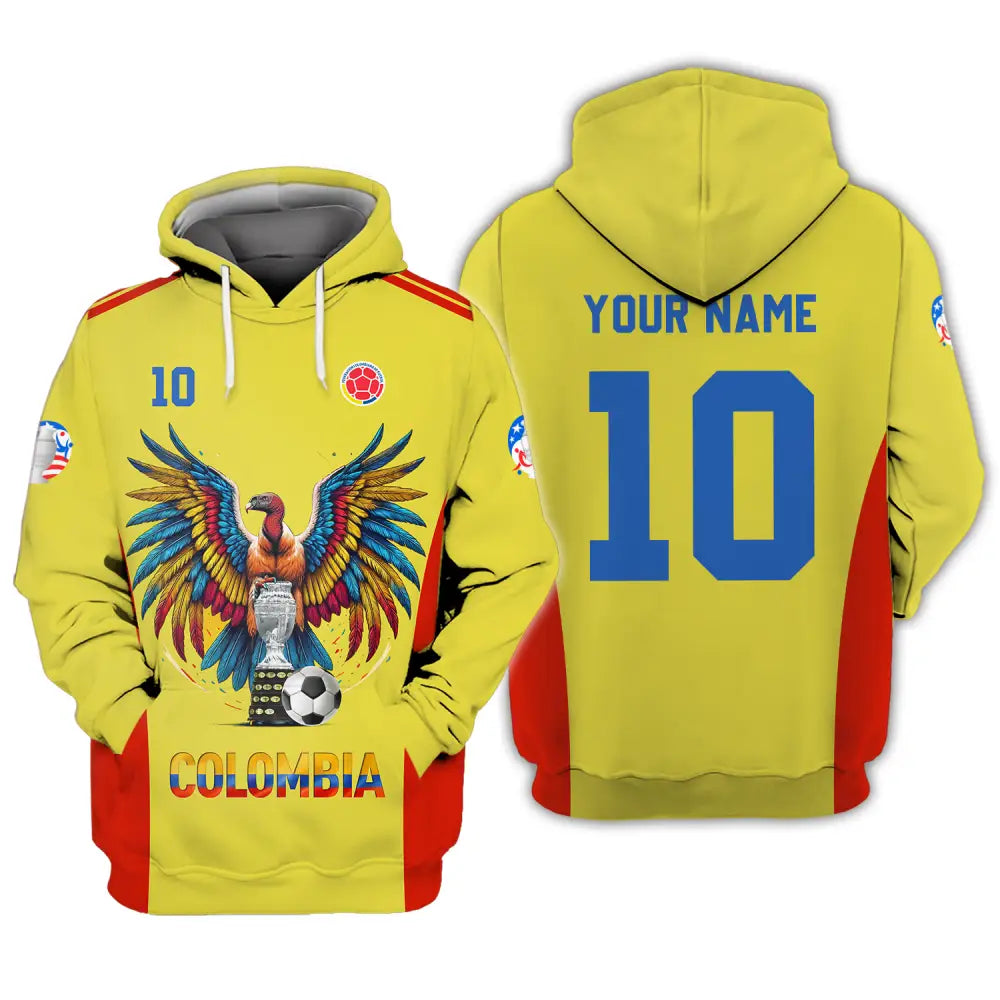 Unisex Shirt - Custom Name And Number Copa America Sport Shirt Colombia Hoodie / S T-shirt