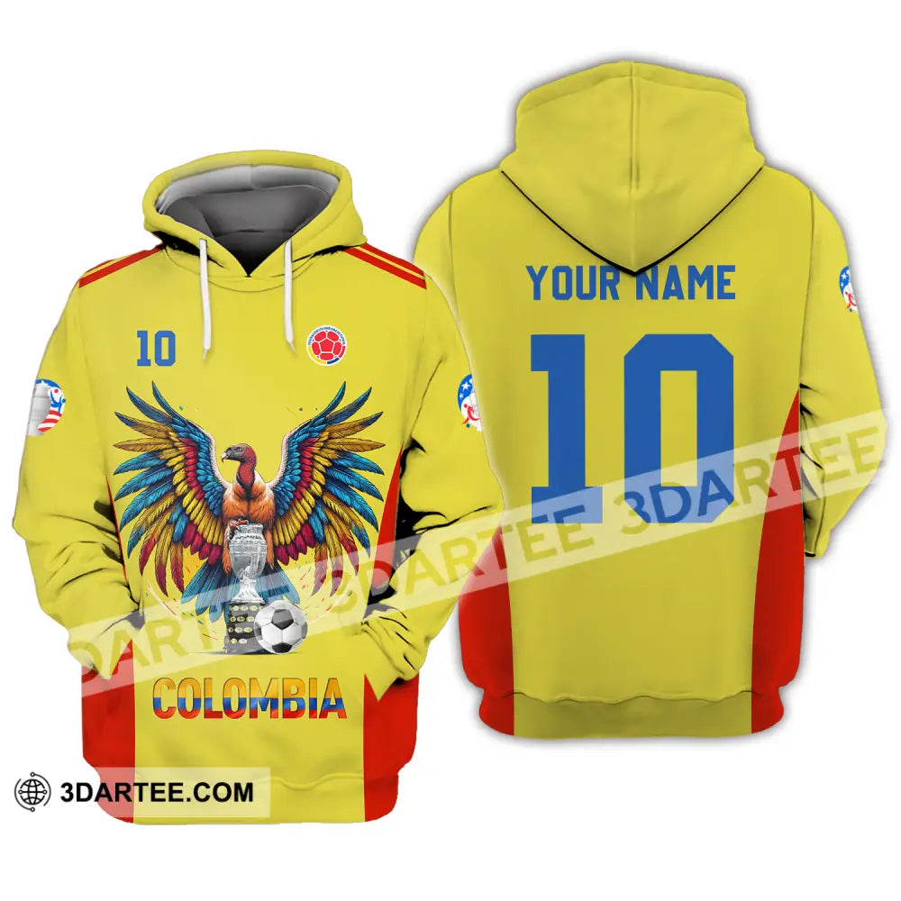 Unisex Shirt - Custom Name And Number Copa America Sport Shirt Colombia Hoodie / S T-shirt