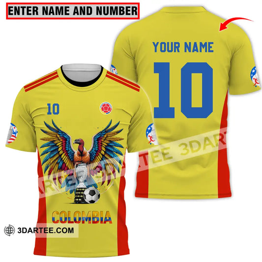 Unisex Shirt - Custom Name And Number Copa America Sport Shirt Colombia T-shirt