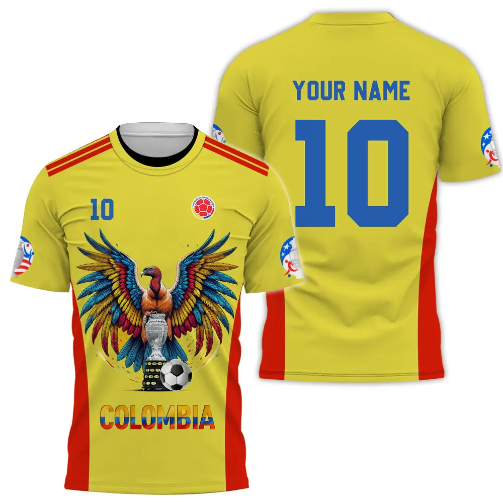 Unisex Shirt - Custom Name And Number Copa America Sport Shirt Colombia T-Shirt / S T-shirt