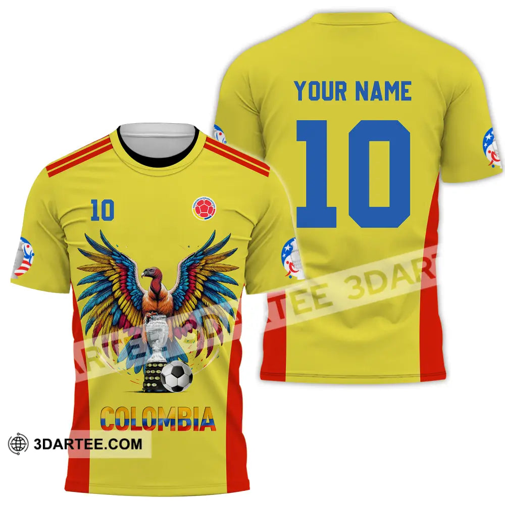 Unisex Shirt - Custom Name And Number Copa America Sport Shirt Colombia T-Shirt / S T-shirt