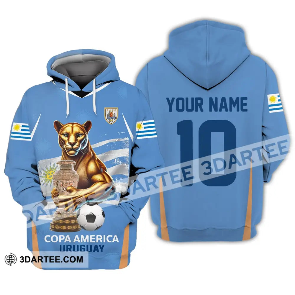 Unisex Shirt - Custom Name And Number Copa America Sport Uruguay Hoodie / S T-Shirt