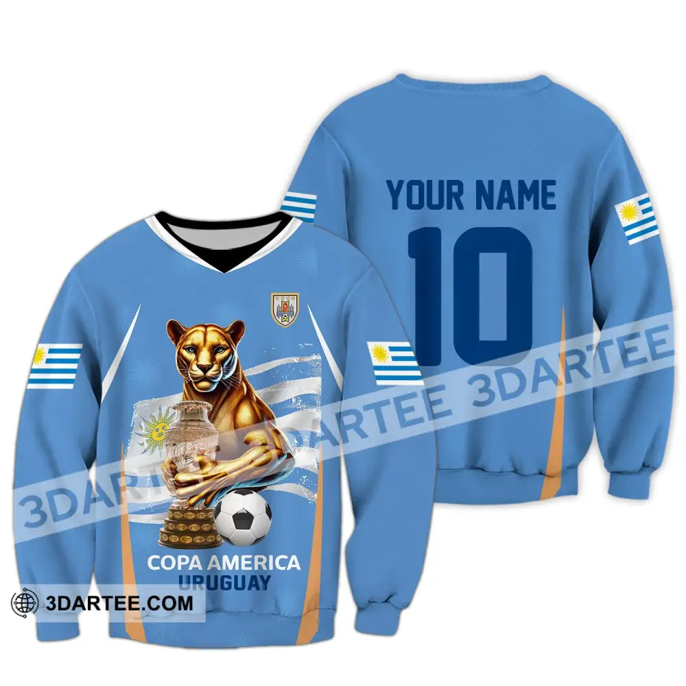 Unisex Shirt - Custom Name And Number Copa America Sport Uruguay Long Sleeve / S T-Shirt