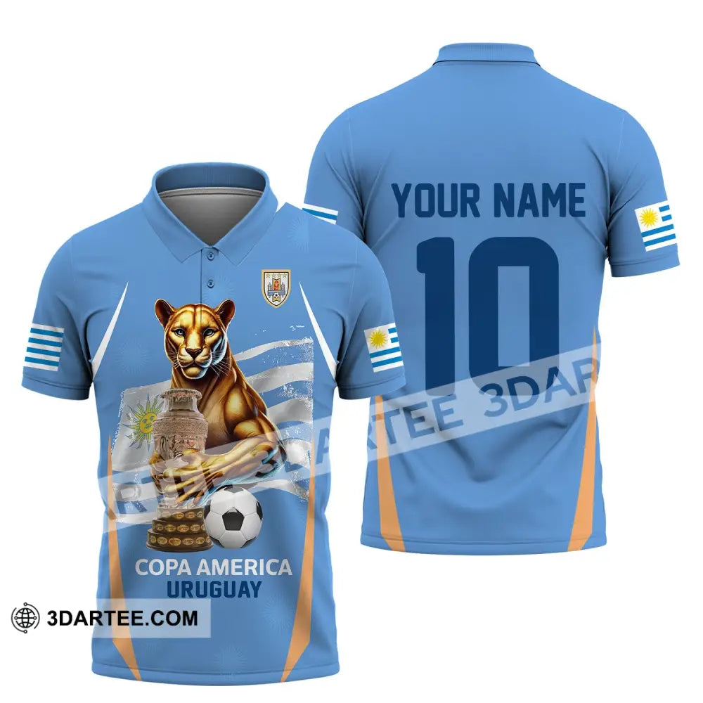 Unisex Shirt - Custom Name And Number Copa America Sport Uruguay Polo / S T-Shirt