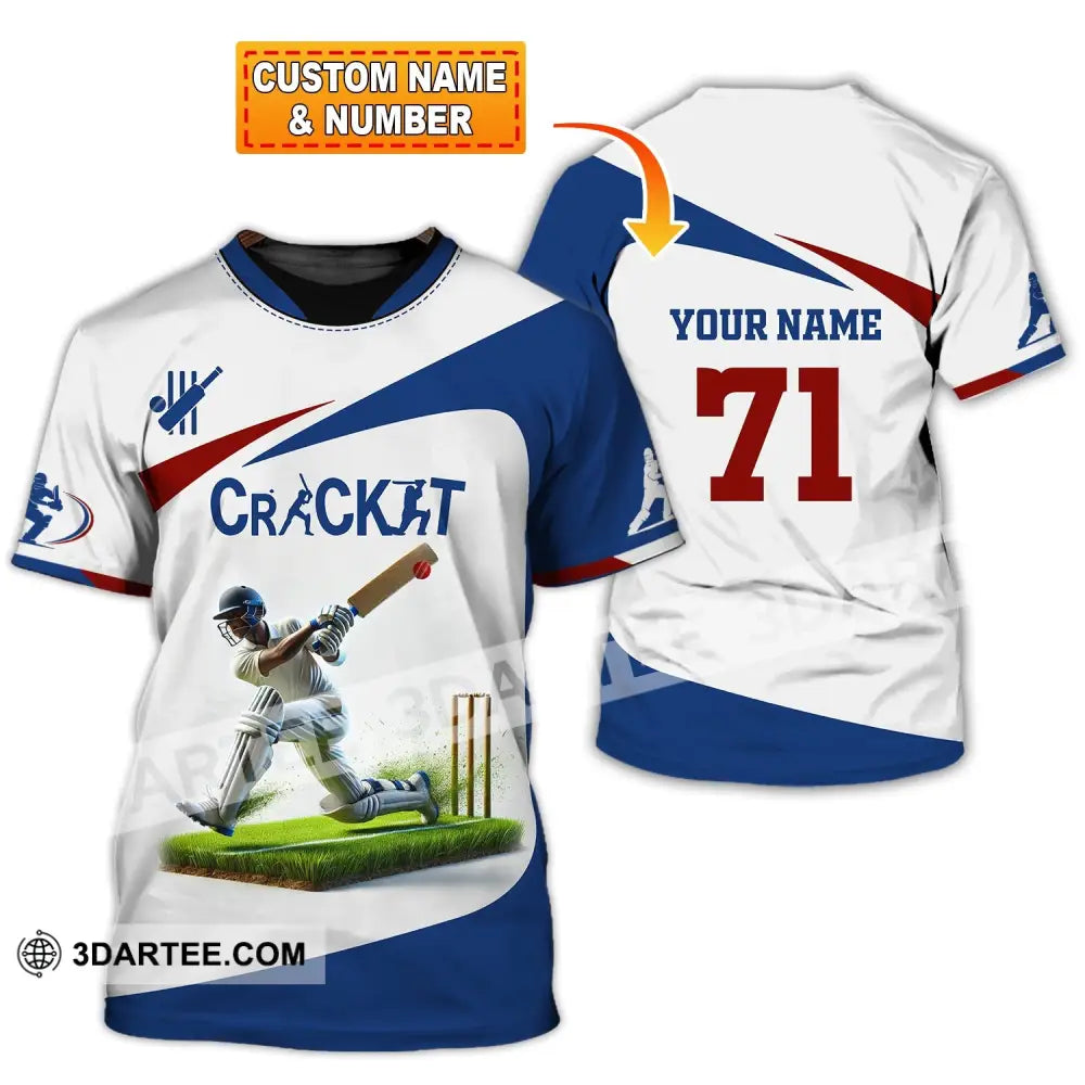 Unisex Shirt Custom Name And Number Cricket Ball Polo Long Sleeve T-Shirt T-Shirt