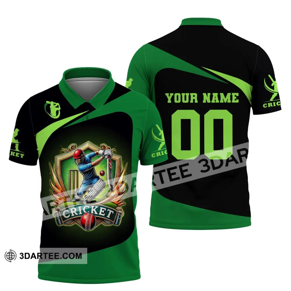 Unisex Shirt Custom Name And Number Cricket Lover Hoodie Polo Long Sleeve Gift For Players / S