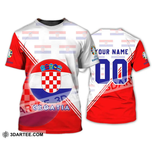 Unisex Shirt - Custom Name And Number Croatia National Team Euro 2024 T-Shirt / S T-Shirt