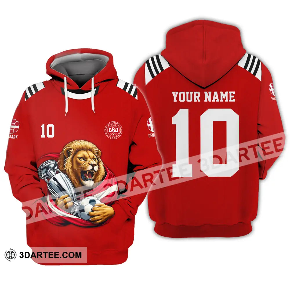 Unisex Shirt - Custom Name And Number Denmark Euro 2024 Football Polo Hoodie / S T-Shirt