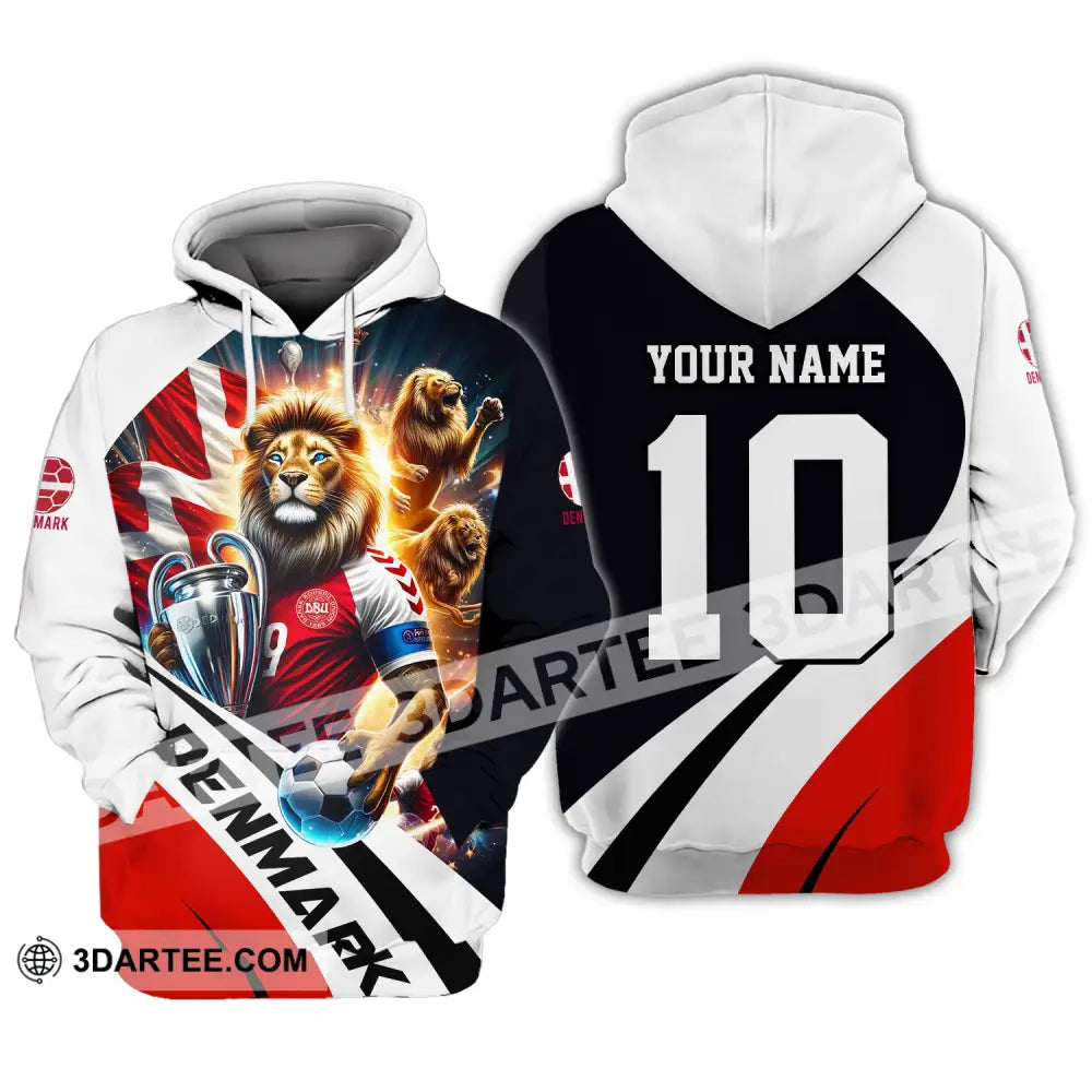 Unisex Shirt - Custom Name And Number Denmark Euro 2024 National Team Hoodie / S T-Shirt