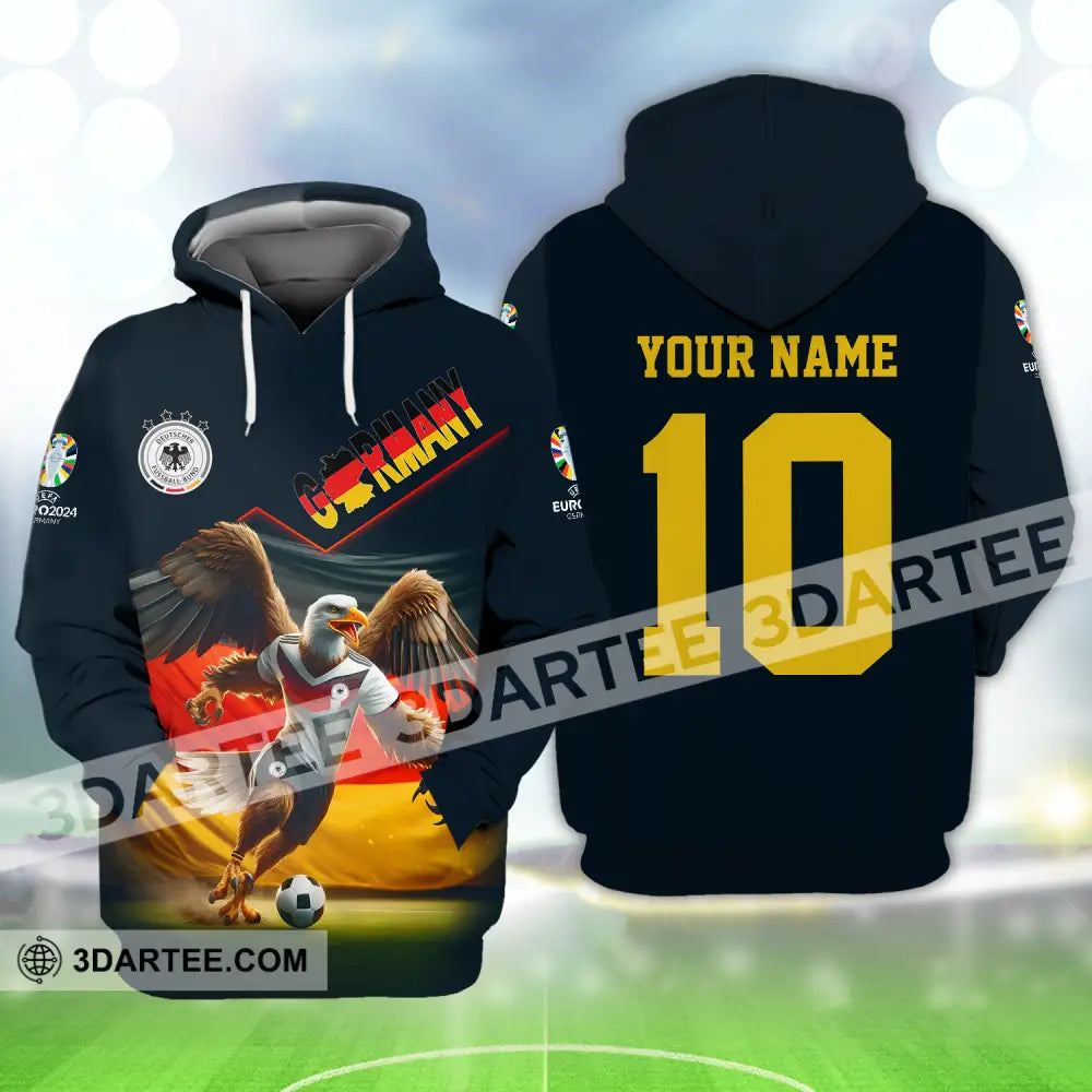 Unisex Shirt - Custom Name And Number Eagle Germany Euro 2024 Hoodie / S T-Shirt