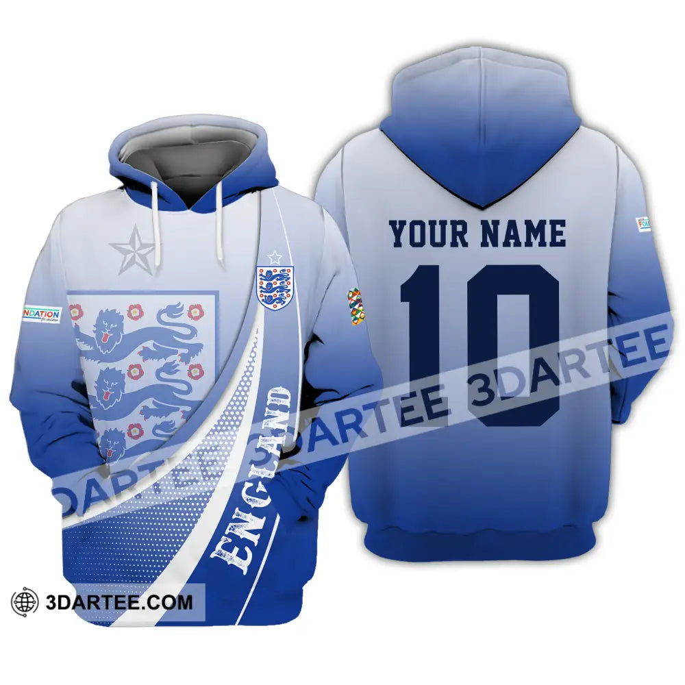 Unisex Shirt - Custom Name And Number England Euro 2024 Hoodie / S T-Shirt