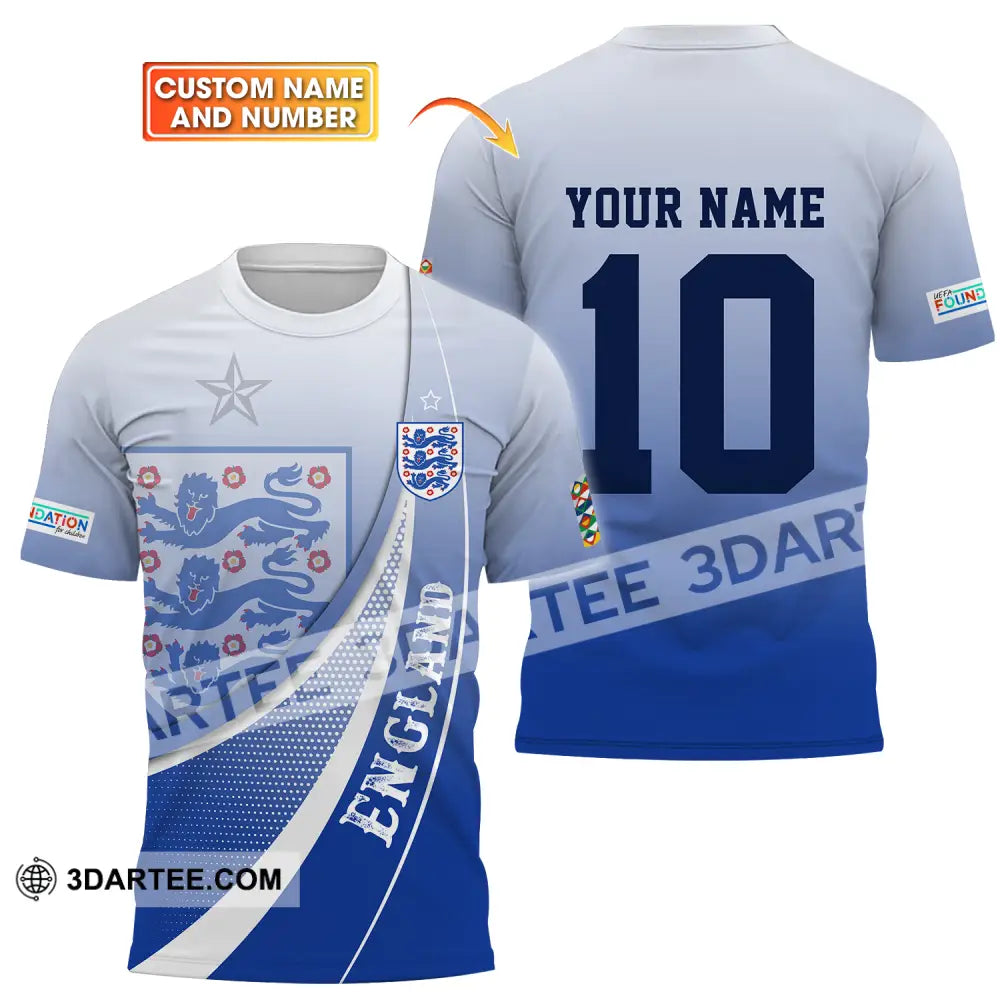 Unisex Shirt - Custom Name And Number England Euro 2024 T-Shirt