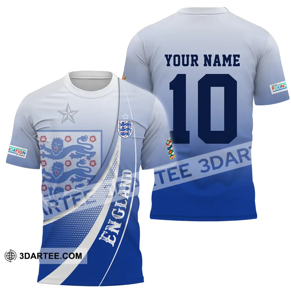 Unisex Shirt - Custom Name And Number England Euro 2024 T-Shirt / S T-Shirt